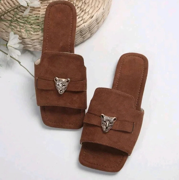 Summer Flat Vintage Sandals Women Open Toe Outdoor Slipper Half-Drag Roman Style - Picture 4 of 8